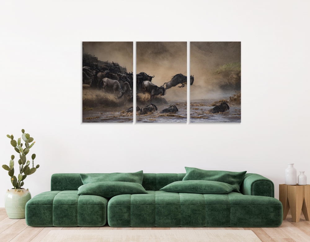 Картина на холсте Модульные Модульная картина Wildebeest Jumping 3 картины 25х50 см.
Картина на холсте Модульные Модульная картина Wildebeest Jumping 3 картины 25х50 см.