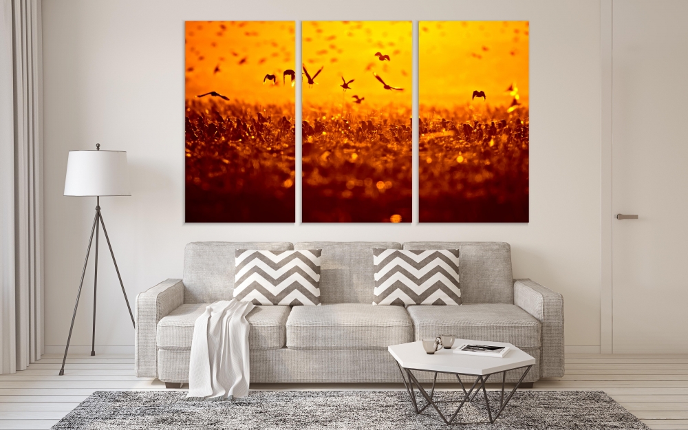 Картина на холсте Модульные Модульная картина Sunset And Birds 3 картины 45х90 см.
Картина на холсте Модульные Модульная картина Sunset And Birds 3 картины 45х90 см.