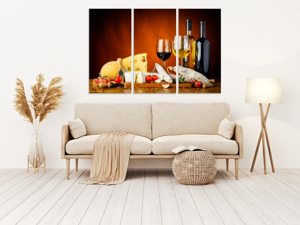 Картина на холсте Модульные Модульная картина Wine And Cheese Composition 3 картины 40х80 см.
Картина на холсте Модульные Модульная картина Wine And Cheese Composition 3 картины 40х80 см.