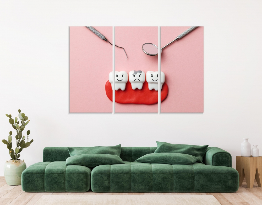 Картина на холсте Модульные Модульная картина Sad Tooth With Caries 3 картины 60х120 см.
Картина на холсте Модульные Модульная картина Sad Tooth With Caries 3 картины 60х120 см.