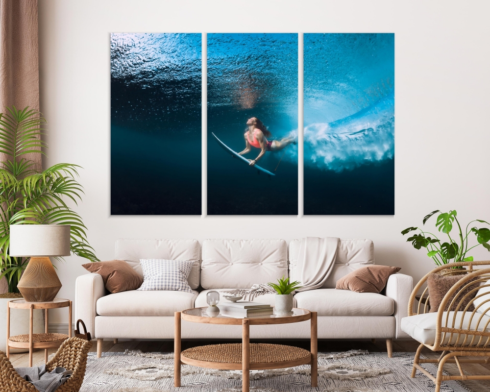 Картина на холсте Модульные Модульная картина Professional Surfer Woman With Wurfboard Dive Underwater 3 картины 60х120 см.
Картина на холсте Модульные Модульная картина Professional Surfer Woman With Wurfboard Dive Underwater 3 картины 60х120 см.
