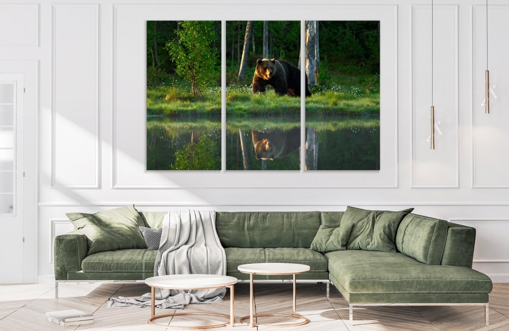 Картина на холсте Модульные Модульная картина Big Brown Bear 3 картины 45х90 см.
Картина на холсте Модульные Модульная картина Big Brown Bear 3 картины 45х90 см.