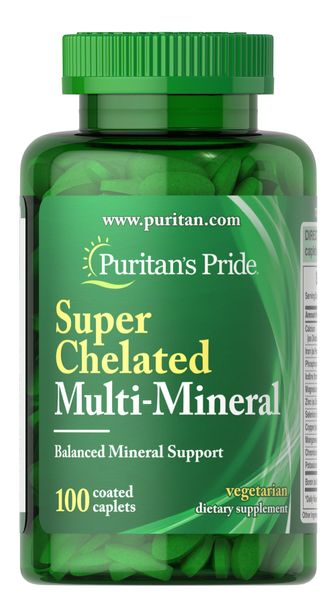 Комплекс минералов Super Chelated Multi Mineral Puritan's Pride 100 каплет (PP342)
Комплекс минералов Super Chelated Multi Mineral Puritan's Pride 100 каплет (PP342)