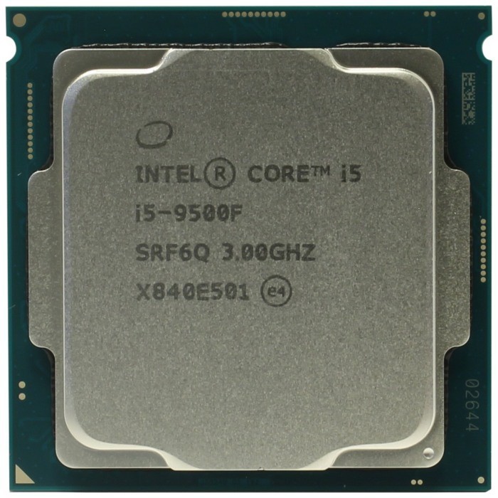 Процессор Intel Core i5-9500F 3,00GHz/9MB/8GT/s (SRF6Q) s1151, tray
Процессор Intel Core i5-9500F 3,00GHz/9MB/8GT/s (SRF6Q) s1151, tray