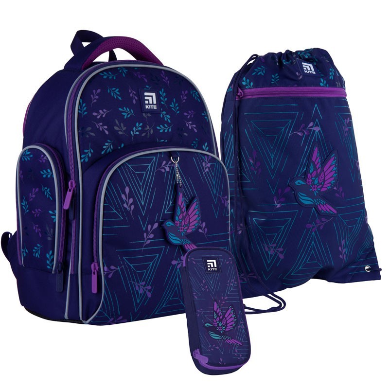 Набор школьный рюкзак + пенал + сумка для обуви Kite Education Beautiful bird SET_K21-706S-2
Набор школьный рюкзак + пенал + сумка для обуви Kite Education Beautiful bird SET_K21-706S-2