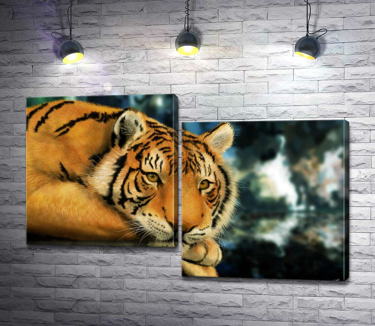 Модульная картина ArtPoster Бенгальский тигр отдыхает 130x82 см Модуль №5
Модульная картина ArtPoster Бенгальский тигр отдыхает 130x82 см Модуль №5