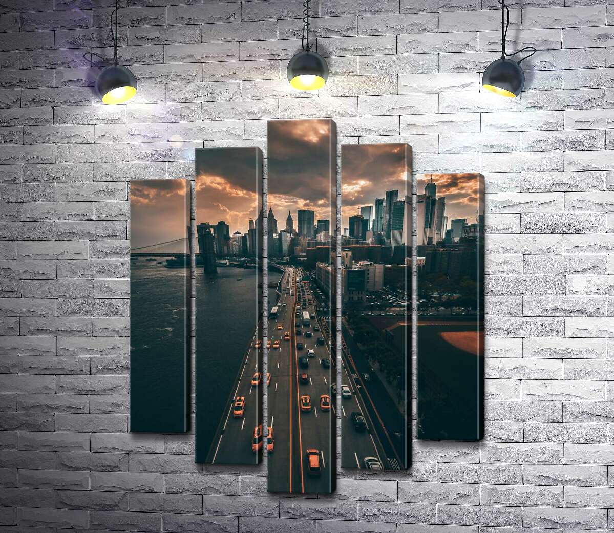 Модульная картина ArtPoster Вид на облачный Сан-Франциско и темные воды у набережной 130x165 см Модуль №26
Модульная картина ArtPoster Вид на облачный Сан-Франциско и темные воды у набережной 130x165 см Модуль №26
