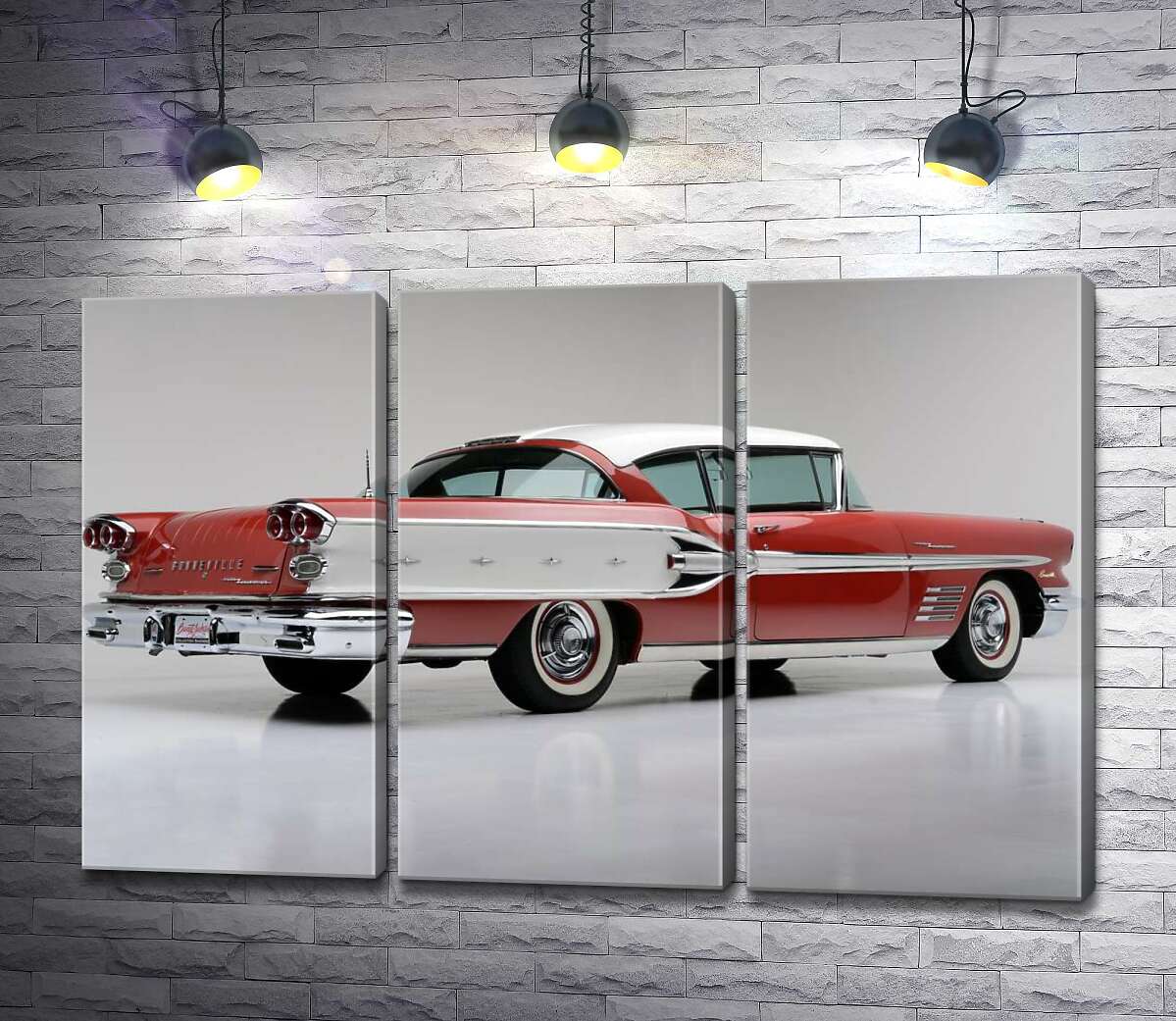 Модульная картина ArtPoster Вишнево-белый автомобиль Pontiac Bonneville 1958 года 60x40 см Модуль №11
Модульная картина ArtPoster Вишнево-белый автомобиль Pontiac Bonneville 1958 года 60x40 см Модуль №11