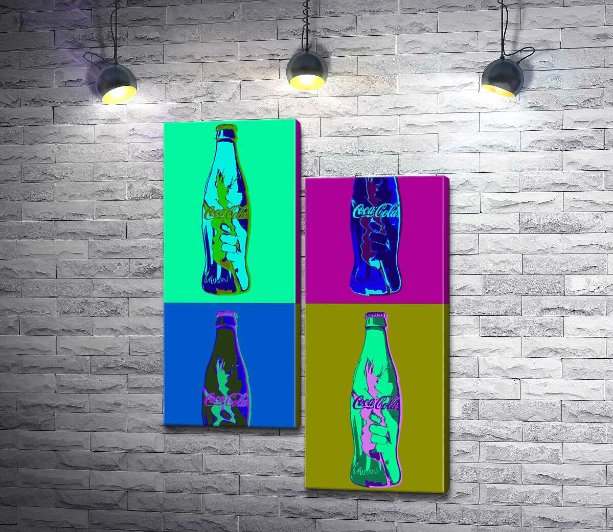 Модульная картина ArtPoster Бутылки "Кока-колы" (Coca-cola) в неоновых цветах 130x185 см Модуль №5
Модульная картина ArtPoster Бутылки "Кока-колы" (Coca-cola) в неоновых цветах 130x185 см Модуль №5