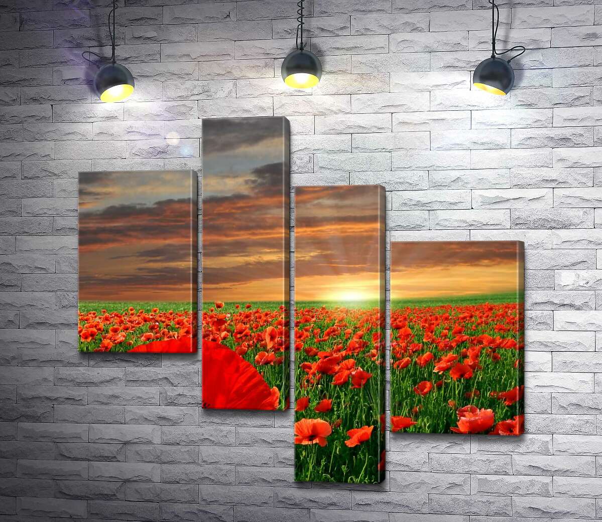 Модульная картина ArtPoster Вечернее солнце садится за бескрайним полем маков 100x95 см Модуль №20
Модульная картина ArtPoster Вечернее солнце садится за бескрайним полем маков 100x95 см Модуль №20