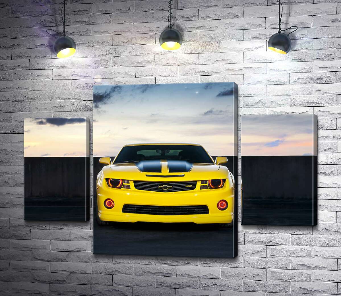 Модульная картина ArtPoster Блеск желтой поверхности автомобиля Chevrolet Camaro 100x68 см Модуль №7
Модульная картина ArtPoster Блеск желтой поверхности автомобиля Chevrolet Camaro 100x68 см Модуль №7