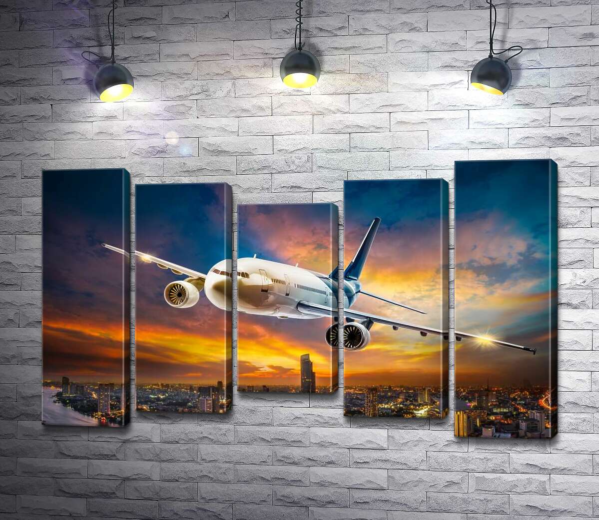 Модульная картина ArtPoster Белый самолет несется над мегаполисом 100x62 см Модуль №28
Модульная картина ArtPoster Белый самолет несется над мегаполисом 100x62 см Модуль №28