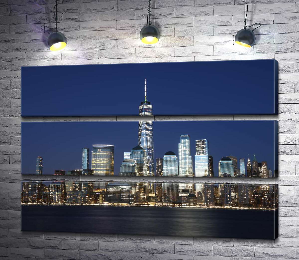 Модульная картина ArtPoster Вид на ночные небоскребы Джерси-Сити (Jersey City) из вод реки Гудзон (Hudson River) 100x69 см Модуль №13
Модульная картина ArtPoster Вид на ночные небоскребы Джерси-Сити (Jersey City) из вод реки Гудзон (Hudson River) 100x69 см Модуль №13