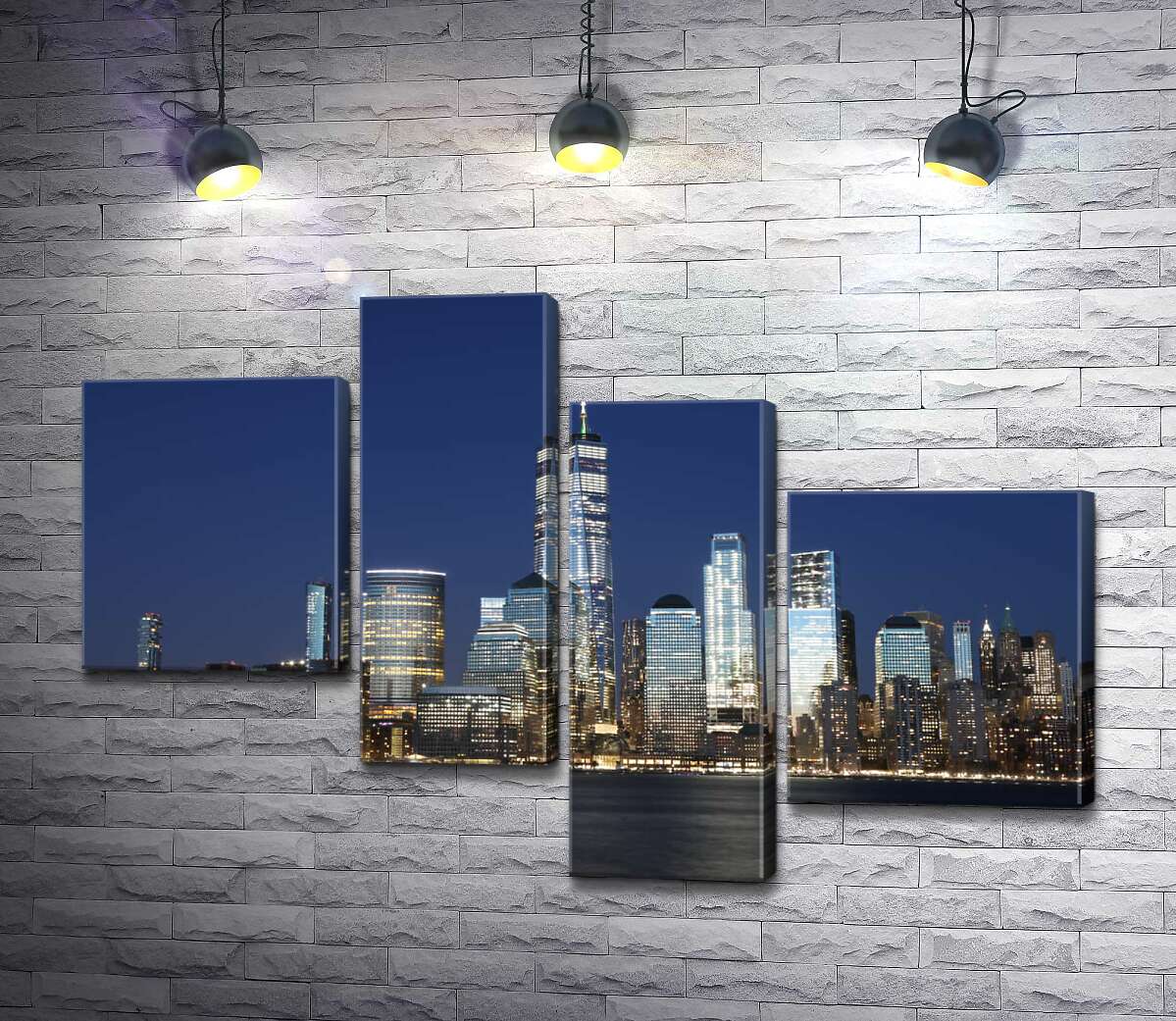 Модульная картина ArtPoster Вид на ночные небоскребы Джерси-Сити (Jersey City) из вод реки Гудзон (Hudson River) 130x89 см Модуль №20
Модульная картина ArtPoster Вид на ночные небоскребы Джерси-Сити (Jersey City) из вод реки Гудзон (Hudson River) 130x89 см Модуль №20