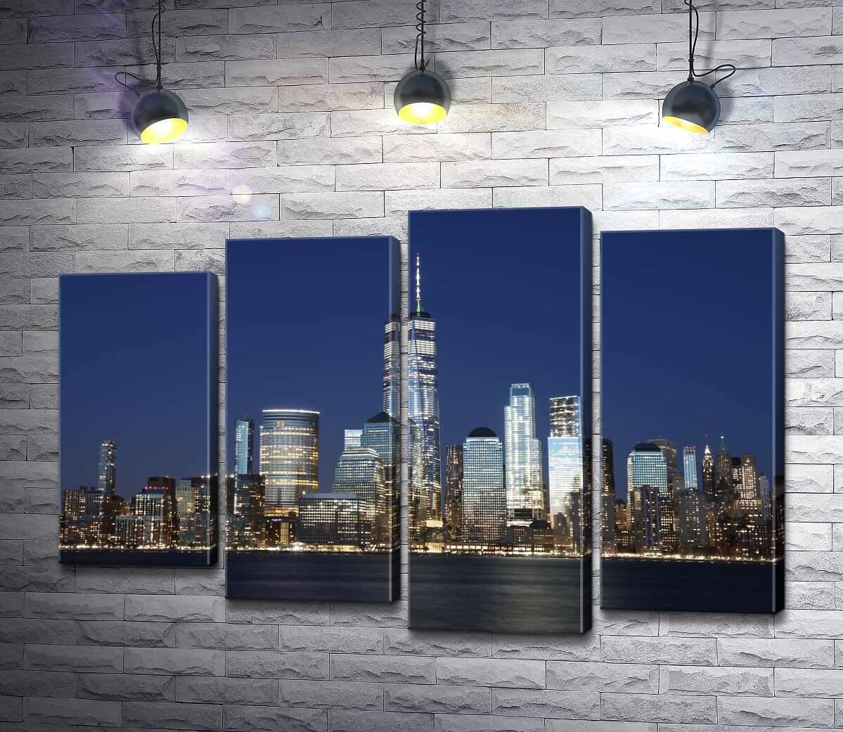 Модульная картина ArtPoster Вид на ночные небоскребы Джерси-Сити (Jersey City) из вод реки Гудзон (Hudson River) 132x89 см Модуль №21
Модульная картина ArtPoster Вид на ночные небоскребы Джерси-Сити (Jersey City) из вод реки Гудзон (Hudson River) 132x89 см Модуль №21
