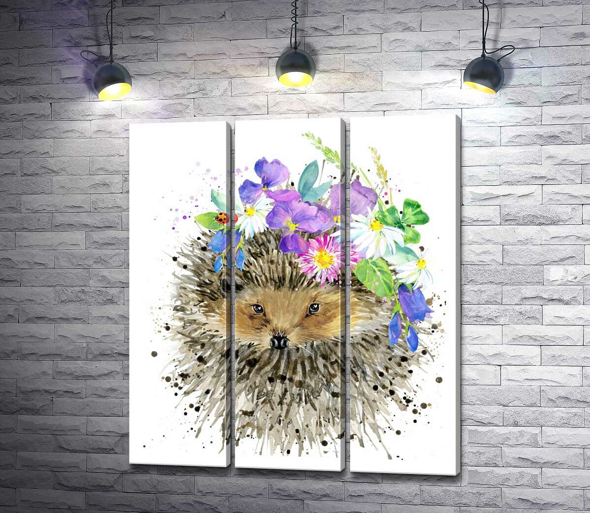 Модульная картина ArtPoster Букет лесных цветов примостился на голове ежа 132x154 см Модуль №11
Модульная картина ArtPoster Букет лесных цветов примостился на голове ежа 132x154 см Модуль №11
