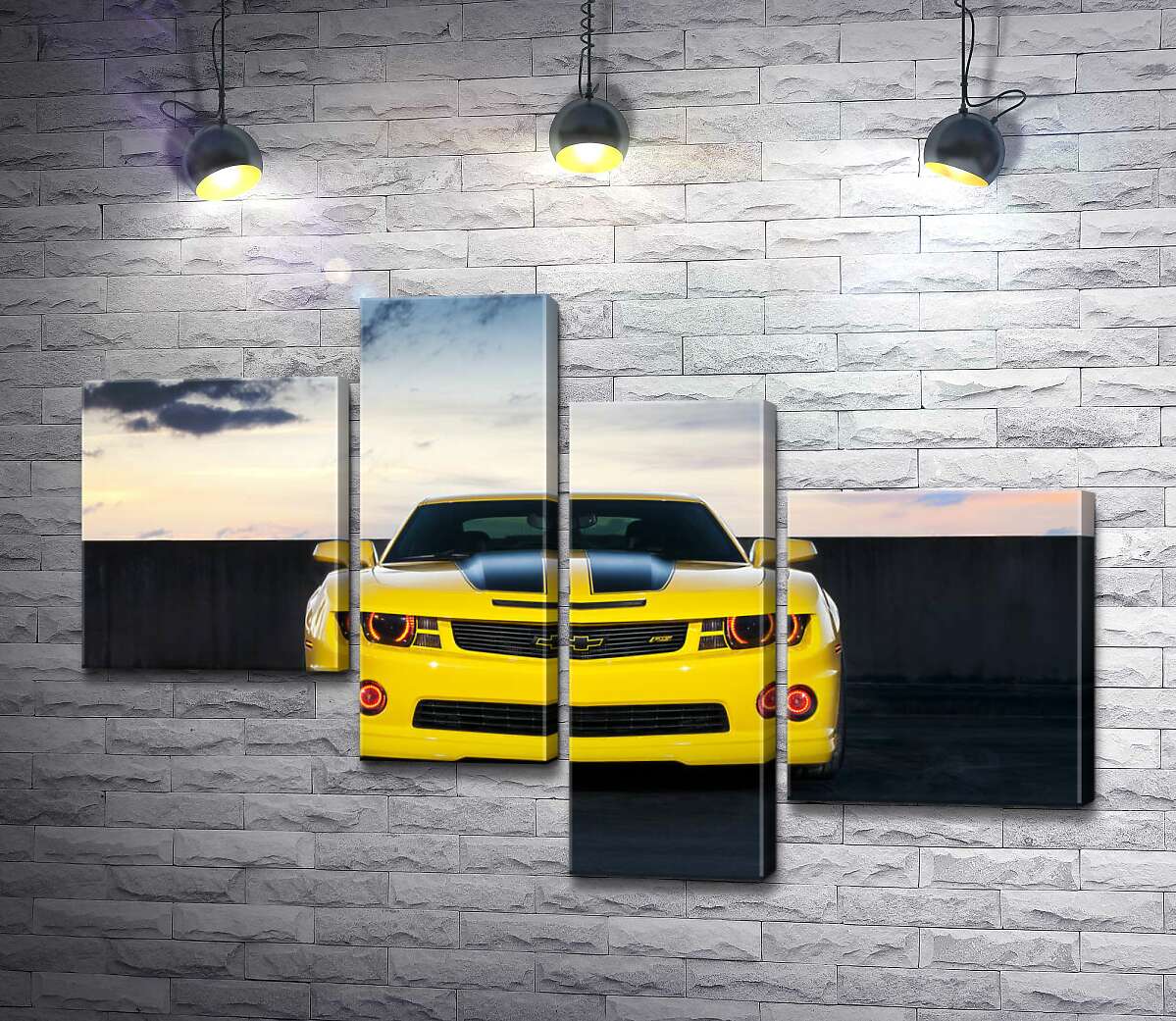 Модульная картина ArtPoster Блеск желтой поверхности автомобиля Chevrolet Camaro 100x67 см Модуль №20
Модульная картина ArtPoster Блеск желтой поверхности автомобиля Chevrolet Camaro 100x67 см Модуль №20