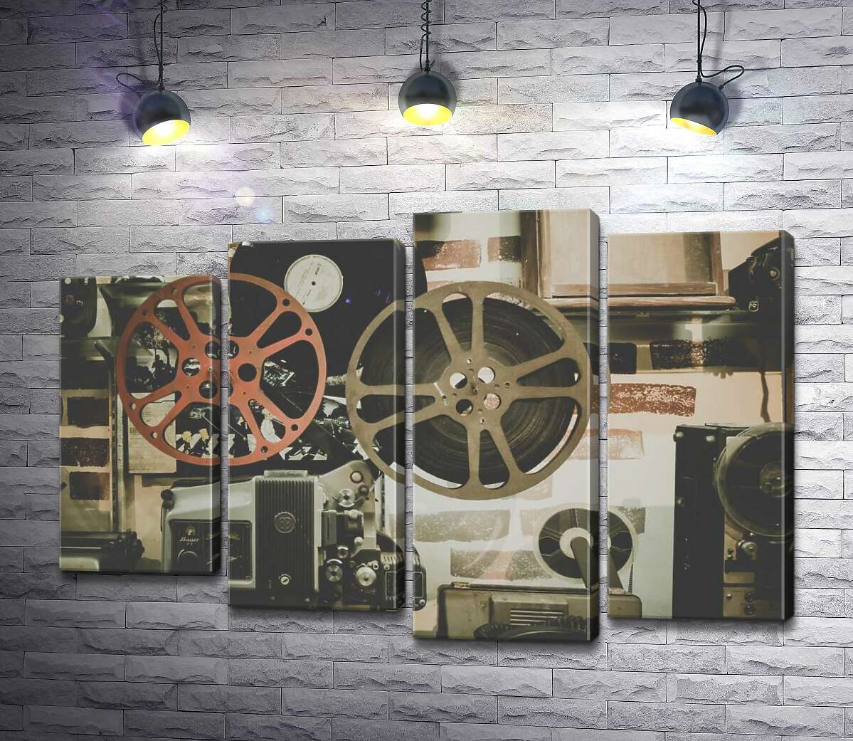 Модульная картина ArtPoster Бобина накручивает фильм через проектор 132x89 см Модуль №21
Модульная картина ArtPoster Бобина накручивает фильм через проектор 132x89 см Модуль №21