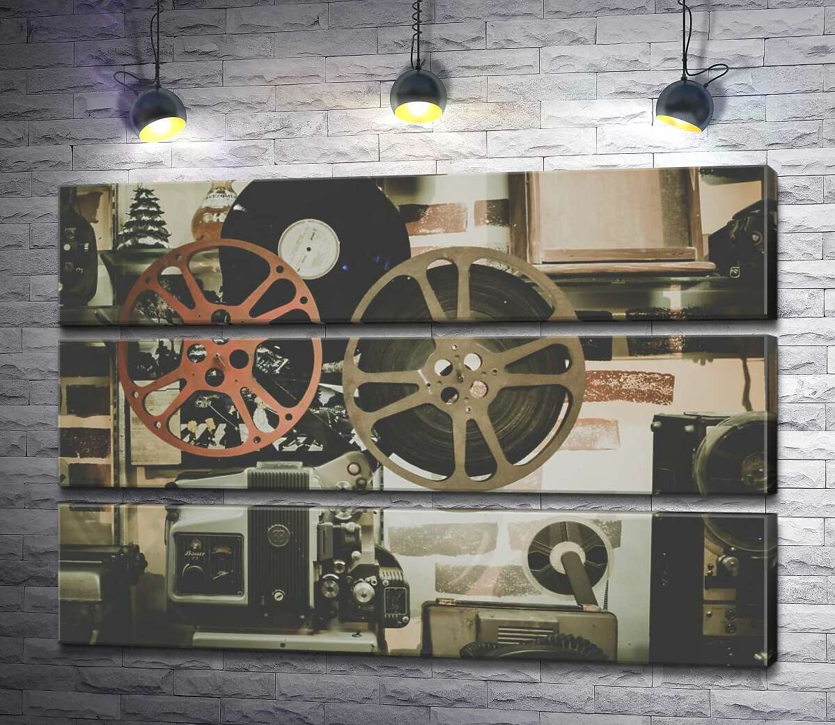 Модульная картина ArtPoster Бобина накручивает фильм через проектор 130x87 см Модуль №13
Модульная картина ArtPoster Бобина накручивает фильм через проектор 130x87 см Модуль №13