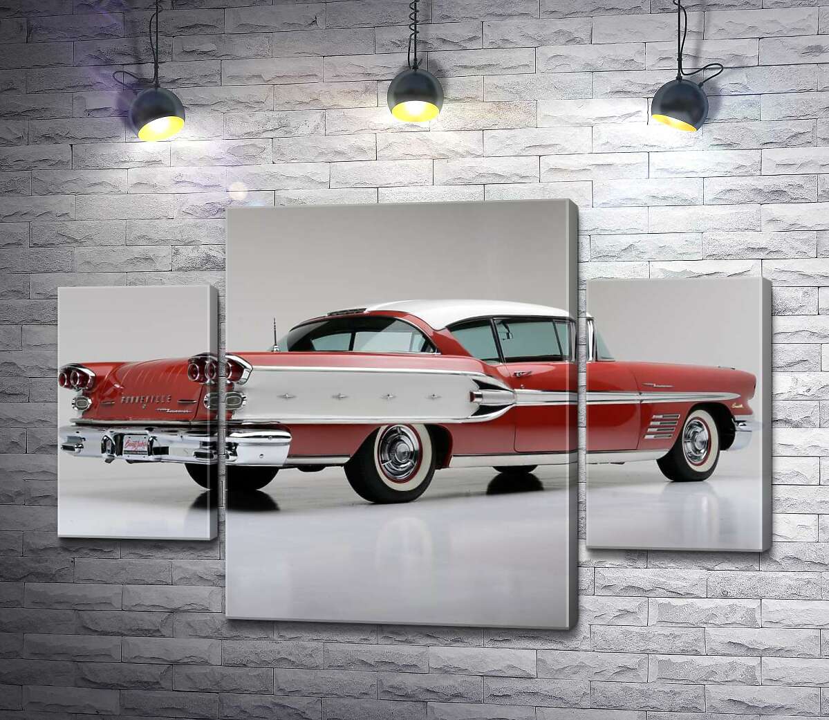 Модульная картина ArtPoster Вишнево-белый автомобиль Pontiac Bonneville 1958 года 80x54 см Модуль №7
Модульная картина ArtPoster Вишнево-белый автомобиль Pontiac Bonneville 1958 года 80x54 см Модуль №7