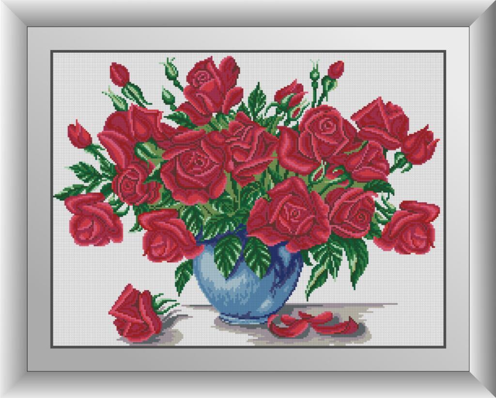 Алмазная мозаика Ваза с розами Dream Art 30239 45x60см 20 цветов, квадр.стразы, полная зашивка. Набор алмазной вышивки
Алмазная мозаика Ваза с розами Dream Art 30239 45x60см 20 цветов, квадр.стразы, полная зашивка. Набор алмазной вышивки