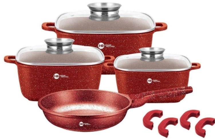 Набор кастрюль и сковорода ( RED ) Higher Kitchen - HK-312 - с гранитным антипригарным покрытием. Объем: 2.7л/4.5л/6.4л/3 3л
Набор кастрюль и сковорода ( RED ) Higher Kitchen - HK-312 - с гранитным антипригарным покрытием. Объем: 2.7л/4.5л/6.4л/3 3л