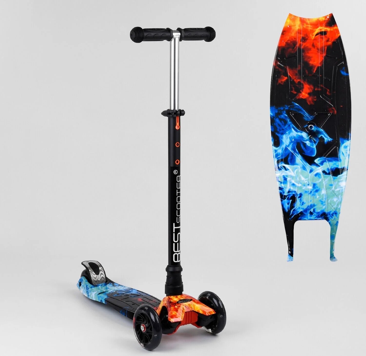 Самокат трехколесный A 25769 /779-1517 MAXI “Best Scooter”, съемный руль, колеса PU со светом, переднее 130х25 мм, задние сдвоенные 80х45 мм, в коробке
Самокат трехколесный A 25769 /779-1517 MAXI “Best Scooter”, съемный руль, колеса PU со светом, переднее 130х25 мм, задние сдвоенные 80х45 мм, в коробке