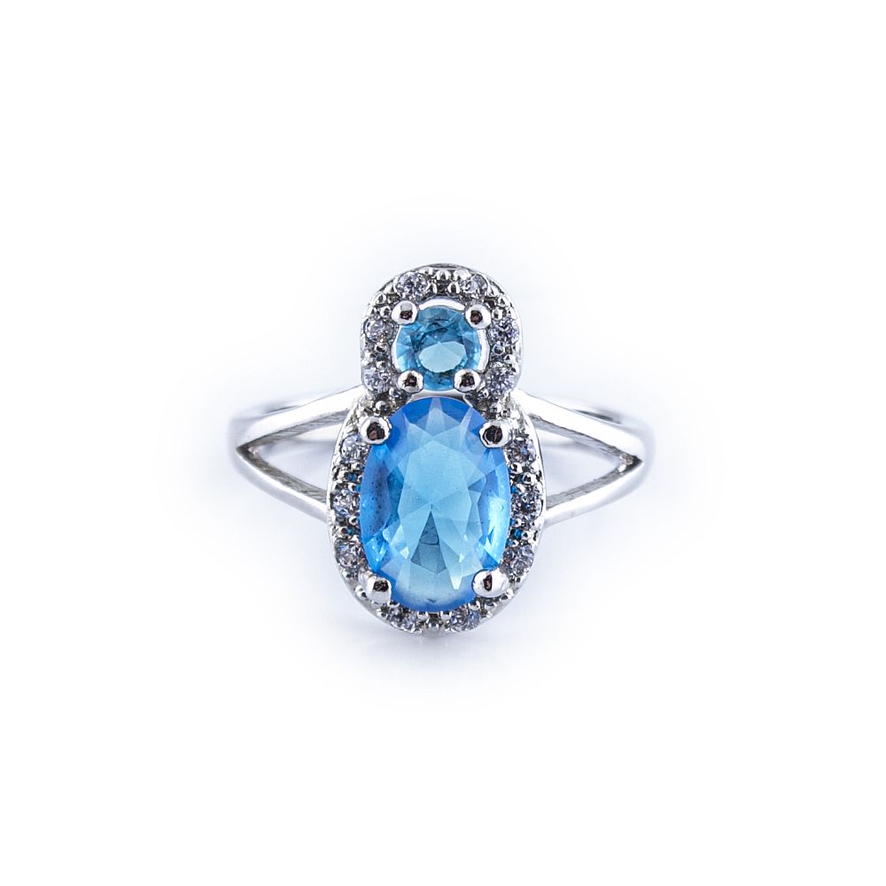 Каблучка з платиновим та золотим покриттям 750 проби з блакитним кристалом Swarovski BoutiqueTV розмір 17.5
Каблучка з платиновим та золотим покриттям 750 проби з блакитним кристалом Swarovski BoutiqueTV розмір 17.5