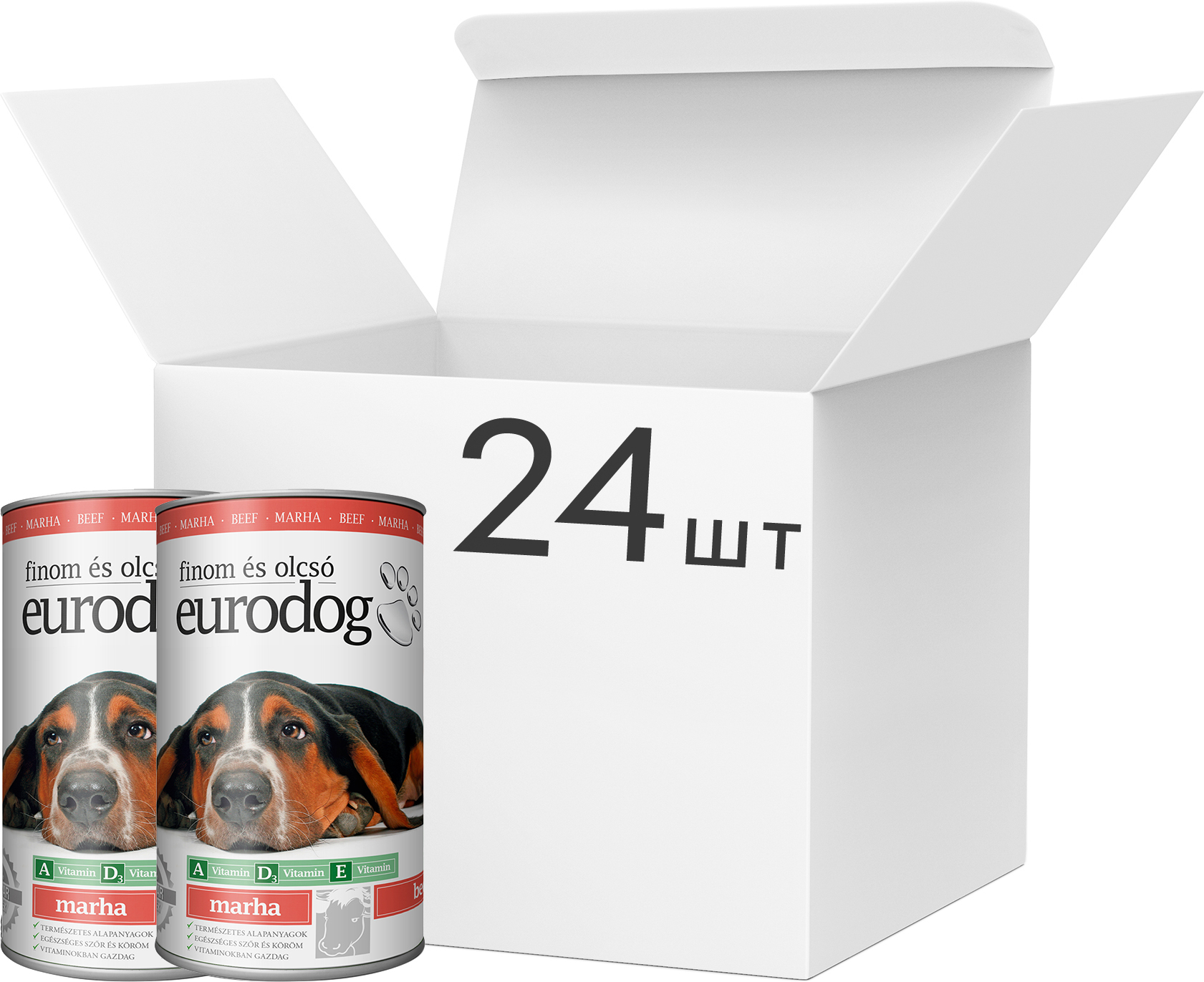 Упаковка влажного корма EuroDog для взрослых собак всех пород с говядиной 24 шт по 415 г
Упаковка влажного корма EuroDog для взрослых собак всех пород с говядиной 24 шт по 415 г