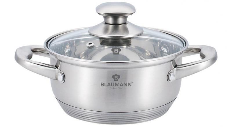 Кастрюля Blaumann Gourmet 2.75л 22х8см из нержавеющей стали со стеклянной крышкой Blaumann BL-3309
Кастрюля Blaumann Gourmet 2.75л 22х8см из нержавеющей стали со стеклянной крышкой Blaumann BL-3309