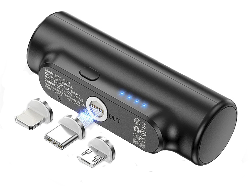 Зарядное устройство BauTech Power Bank 3000мАч магнитное для телефонов Type-C Lightning Micro USB Черный (1010-634-00)
Зарядное устройство BauTech Power Bank 3000мАч магнитное для телефонов Type-C Lightning Micro USB Черный (1010-634-00)