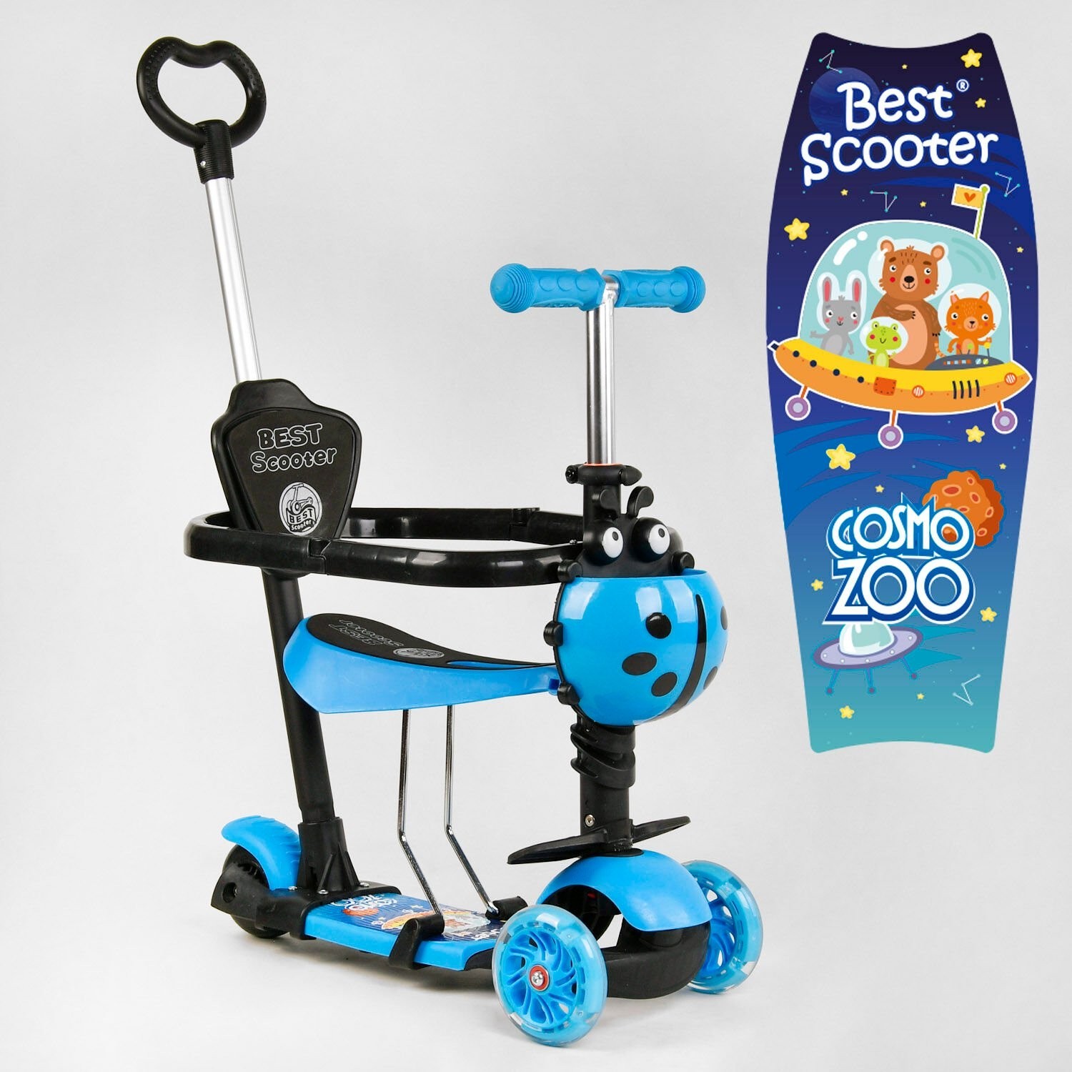 Детский Самокат 5 в 1 трехколесный 69009 Best Scooter, с защитным бампером, PU колеса, Подсветка колес
Детский Самокат 5 в 1 трехколесный 69009 Best Scooter, с защитным бампером, PU колеса, Подсветка колес