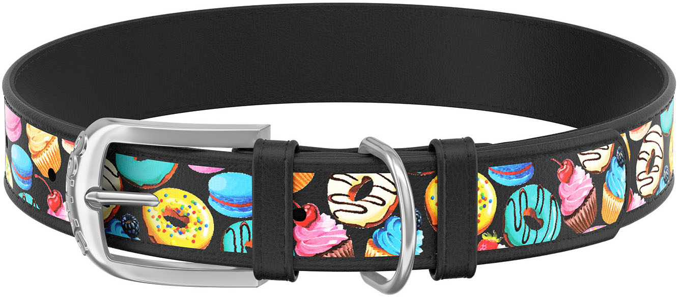 Ошейник для собак кожаный Collar WAUDOG Design с QR паспортом, рисунок "Пончики", L, Ш 25 мм, Дл 38-49 см (37131)
Ошейник для собак кожаный Collar WAUDOG Design с QR паспортом, рисунок "Пончики", L, Ш 25 мм, Дл 38-49 см (37131)