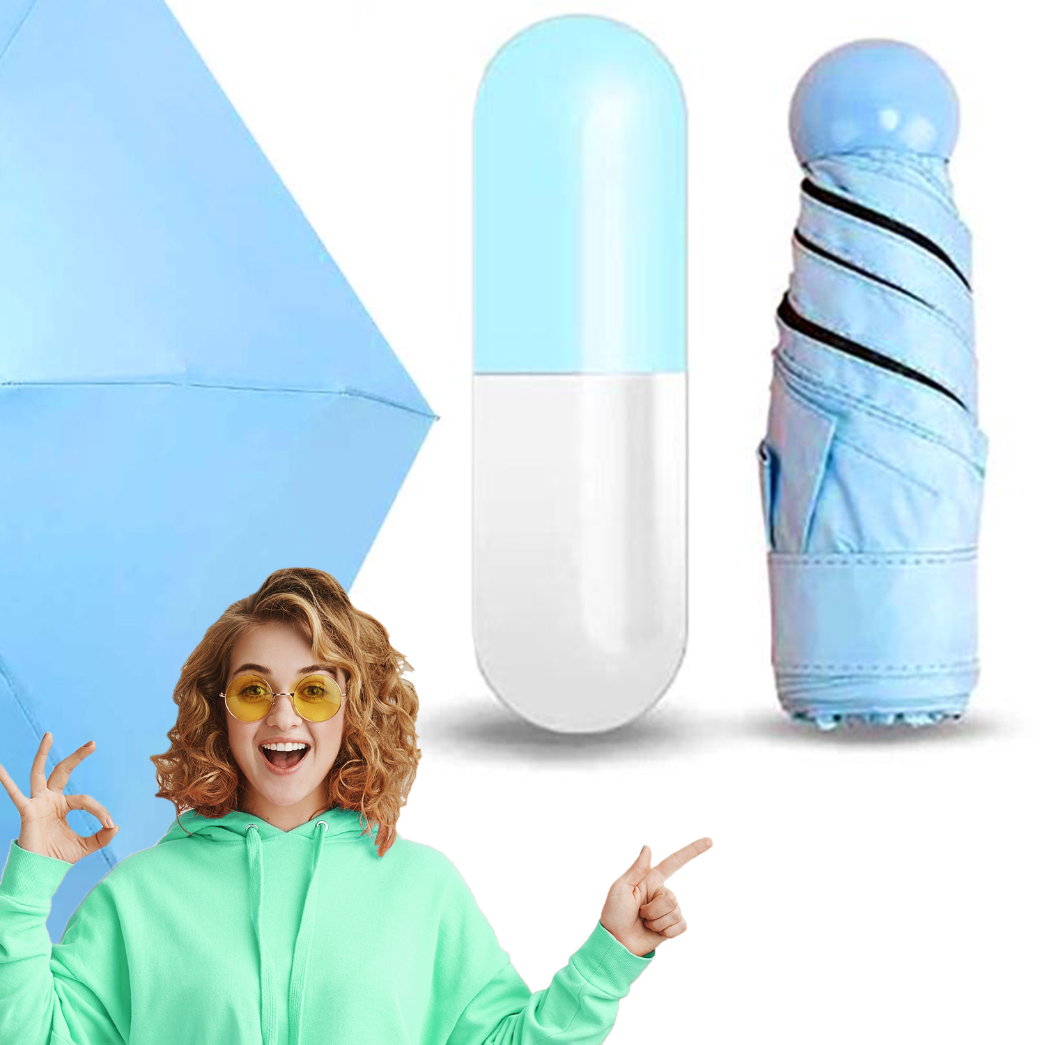 Зонт капсула Capsule Umbrella Голубой мини капсульный карманный складной зонтик в футляре
Зонт капсула Capsule Umbrella Голубой мини капсульный карманный складной зонтик в футляре