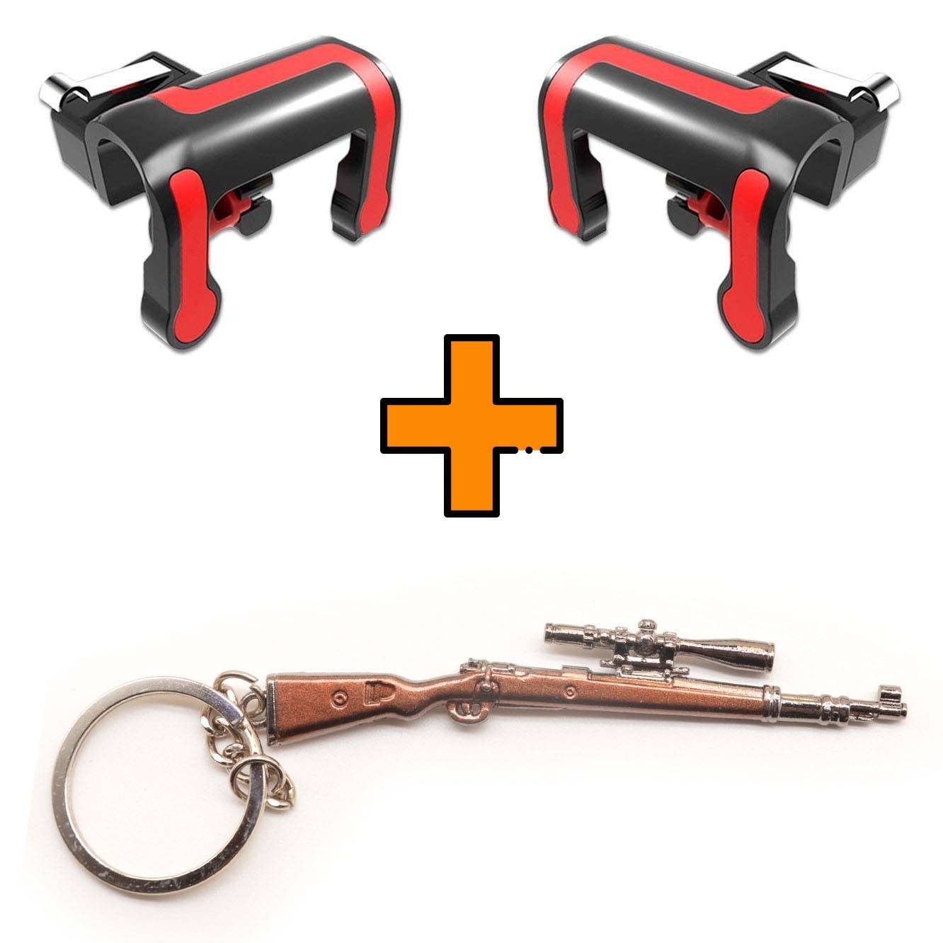 Игровые контроллеры Marpiel MX Black (геймпад триггеры курки для смартфона для PUBG) + брелок Kar98k
Игровые контроллеры Marpiel MX Black (геймпад триггеры курки для смартфона для PUBG) + брелок Kar98k