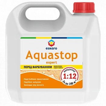 Мелкодисперсная глубокопроникающая грунтовка-концентрат Eskaro Aquastop Expert 3 л
Мелкодисперсная глубокопроникающая грунтовка-концентрат Eskaro Aquastop Expert 3 л