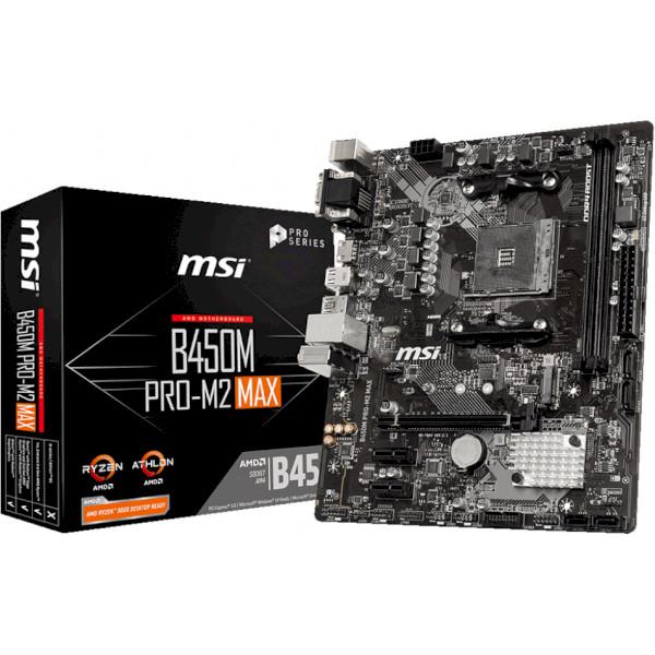 Материнская плата MSI B450M Pro-M2 Max
Материнская плата MSI B450M Pro-M2 Max
