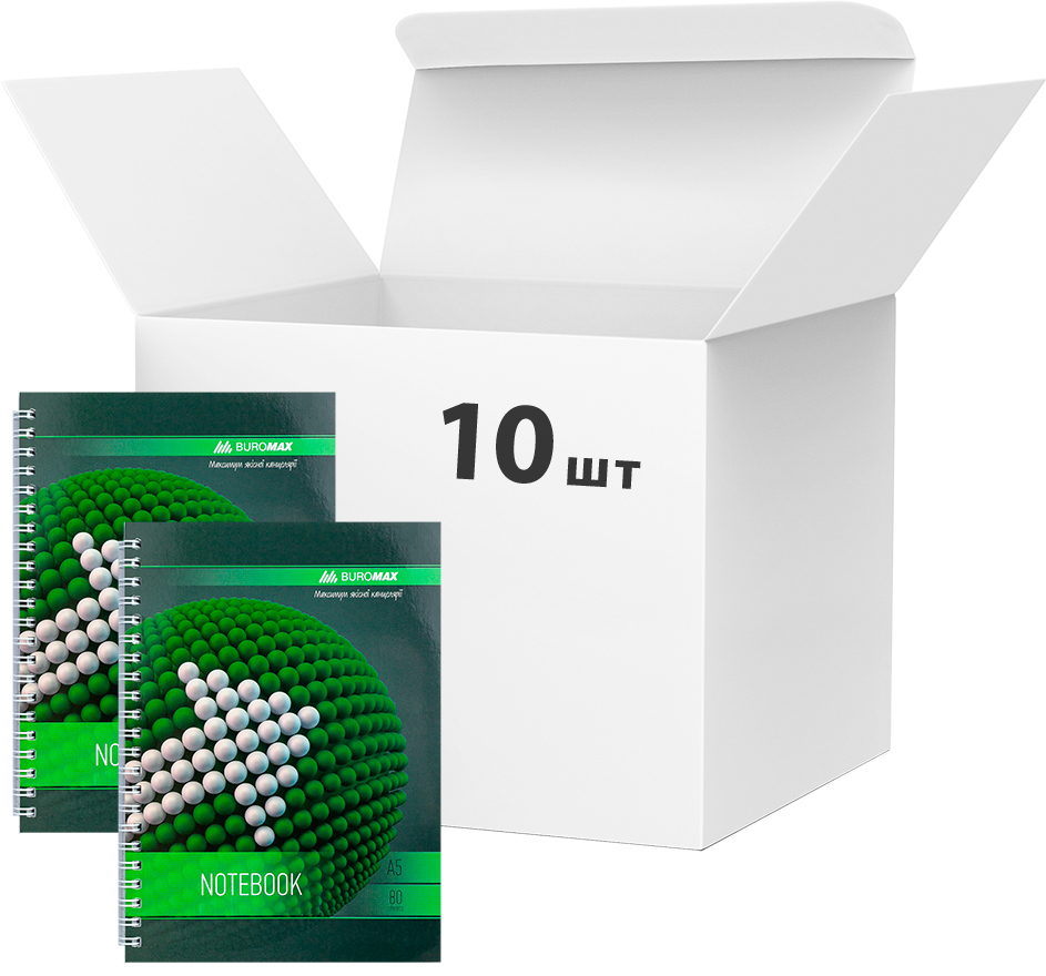 Набор тетрадей для записей 10 шт Buromax Sphere A5 в клетку 80 листов Зеленый (BM.24552101-04)
Набор тетрадей для записей 10 шт Buromax Sphere A5 в клетку 80 листов Зеленый (BM.24552101-04)