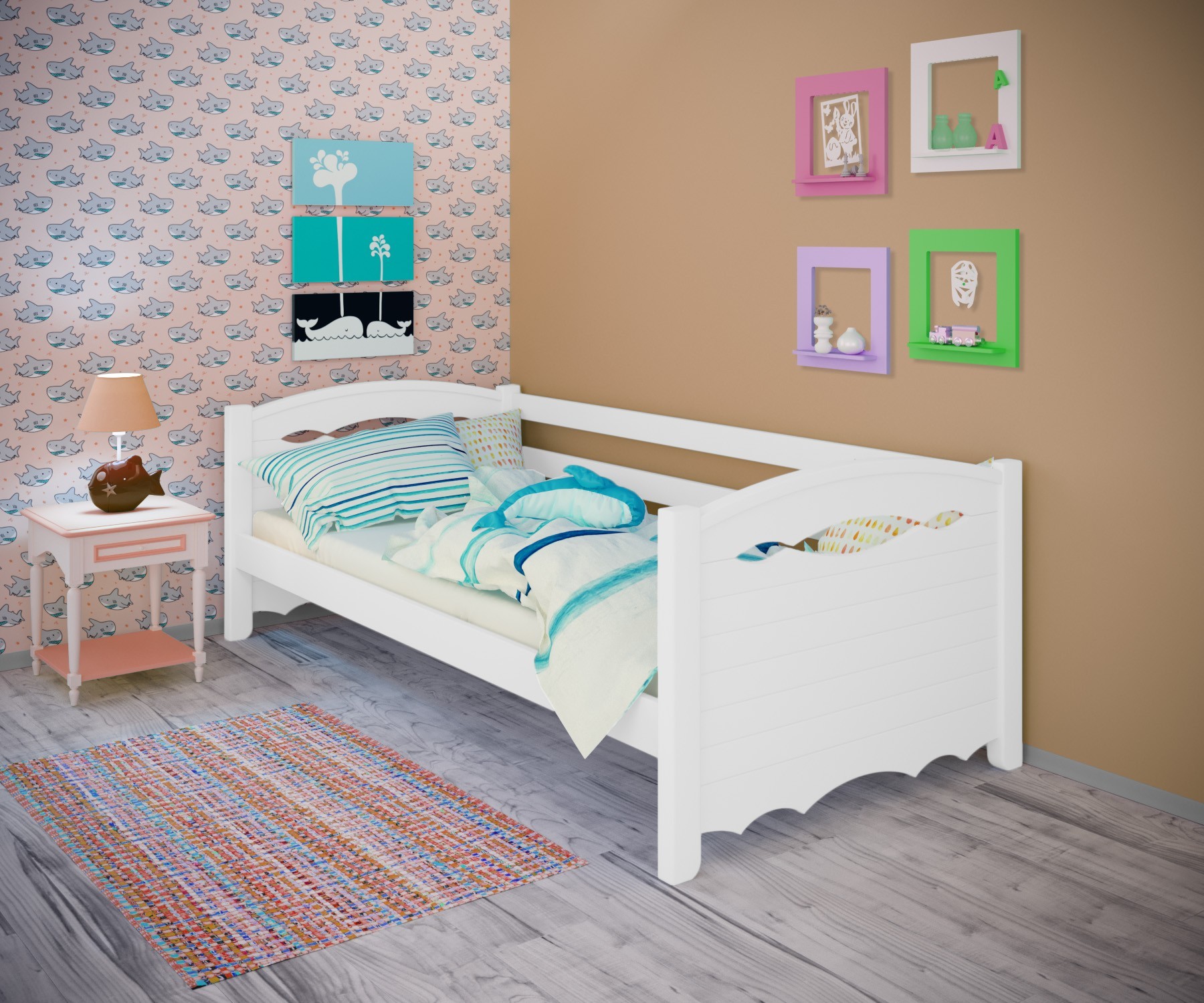 Кровать односпальная тахта RainbowDream Новус 80х200 см белый массив ольхи, без ящиков
Кровать односпальная тахта RainbowDream Новус 80х200 см белый массив ольхи, без ящиков