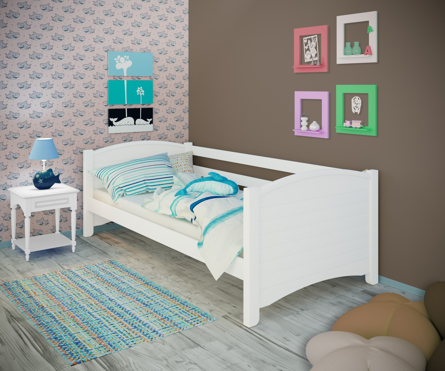 Кровать односпальная тахта RainbowDream Доминика 80х190 см белый массив ольхи, без ящиков
Кровать односпальная тахта RainbowDream Доминика 80х190 см белый массив ольхи, без ящиков