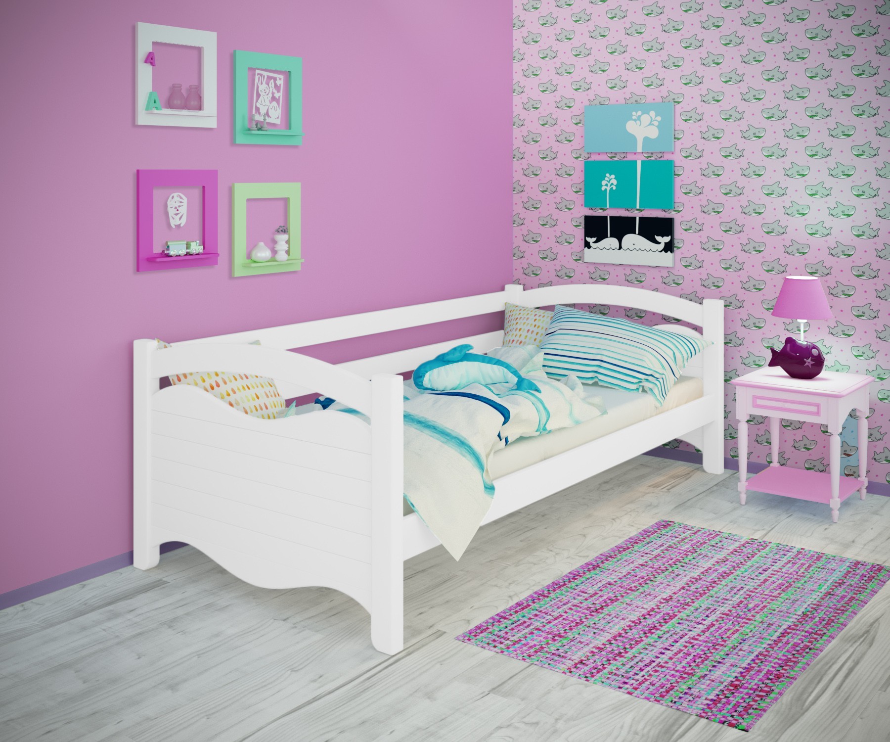 Кровать односпальная тахта RainbowDream Фабертино 80х190 см белый массив ольхи, без ящиков
Кровать односпальная тахта RainbowDream Фабертино 80х190 см белый массив ольхи, без ящиков