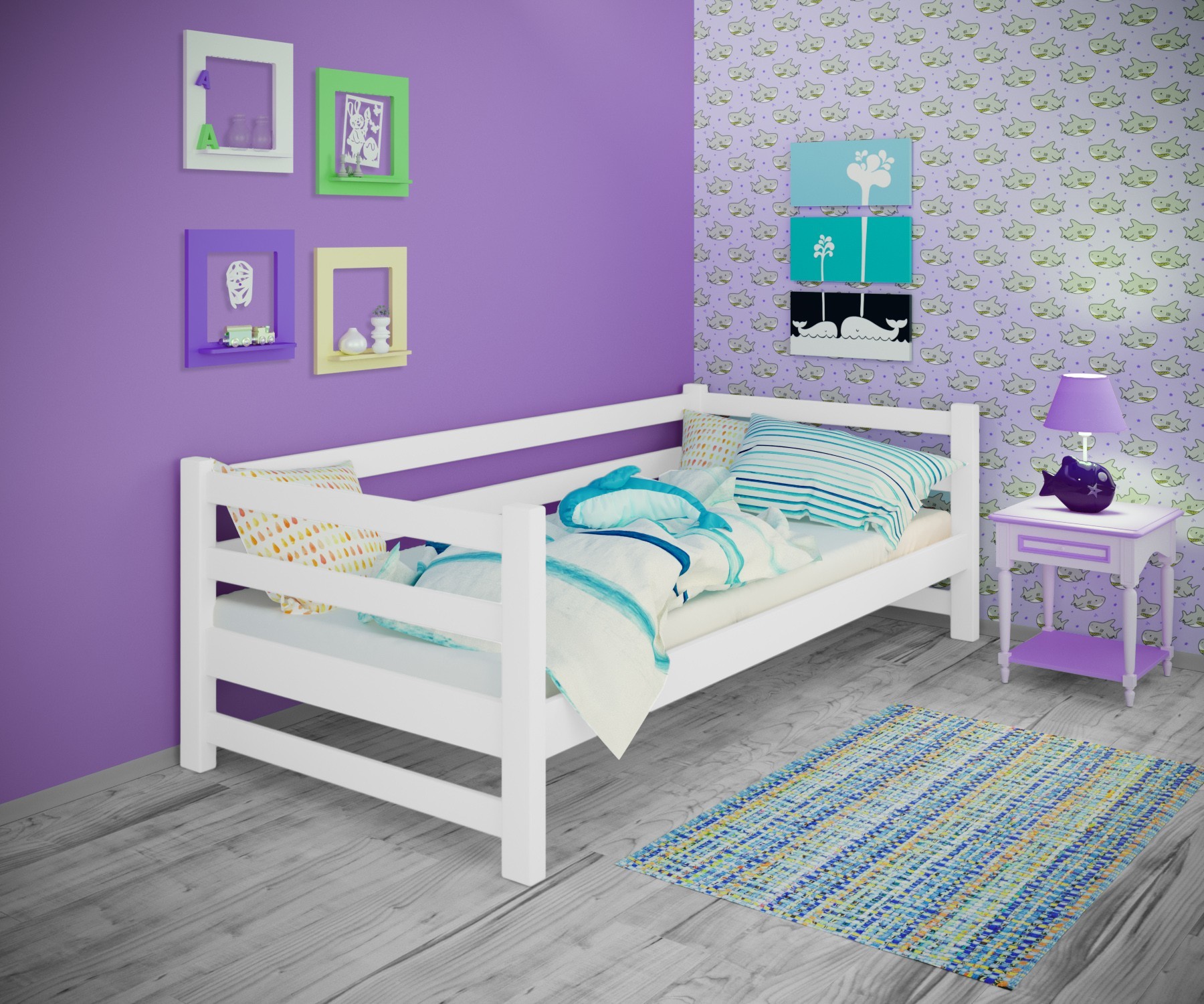 Кровать односпальная тахта RainbowDream Лентори 80х200 см белый массив ольхи, без ящиков
Кровать односпальная тахта RainbowDream Лентори 80х200 см белый массив ольхи, без ящиков