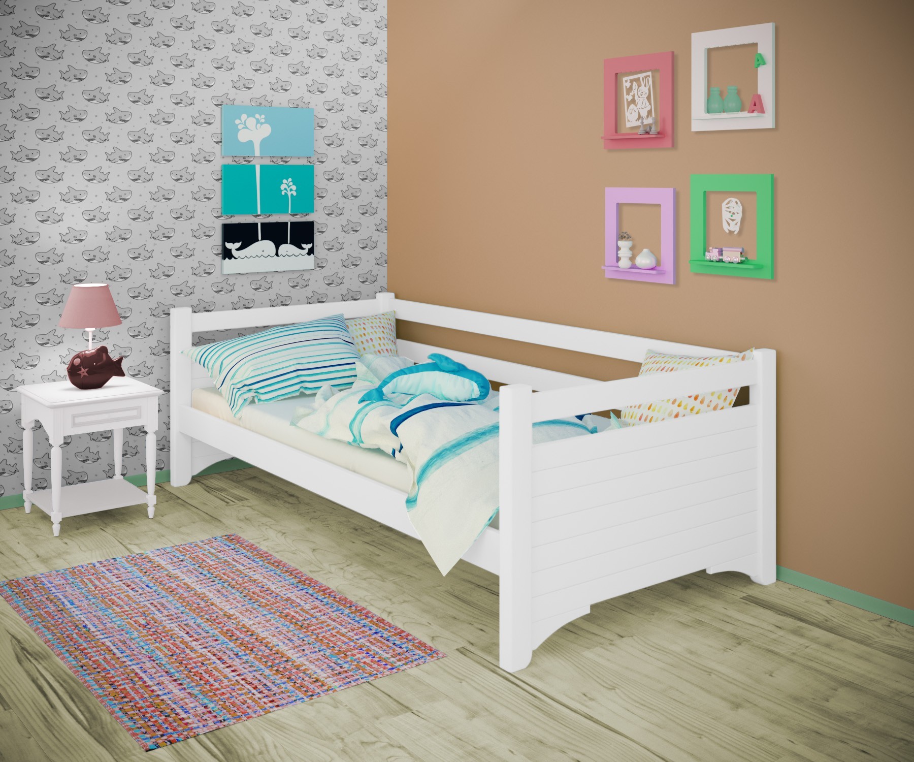 Кровать односпальная тахта RainbowDream Дюпон 80х200 см белый массив ольхи, без ящиков
Кровать односпальная тахта RainbowDream Дюпон 80х200 см белый массив ольхи, без ящиков