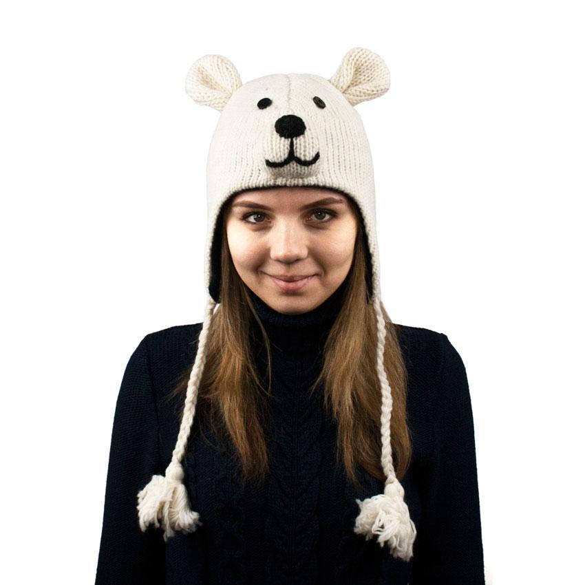 Шапка с ушками Animals Polar bear Kathmandu Ручная работа 100% шерсть яка Оne size Белый
Шапка с ушками Animals Polar bear Kathmandu Ручная работа 100% шерсть яка Оne size Белый