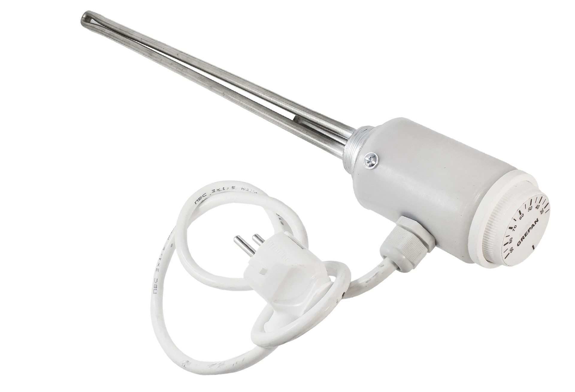 ТЭН для алюминиевого радиатора с мех.термодатчиком 1" Grepan 1200W 220V L=42.5см Резьба 1" (левая и правая) нержавейка (bat030)
ТЭН для алюминиевого радиатора с мех.термодатчиком 1" Grepan 1200W 220V L=42.5см Резьба 1" (левая и правая) нержавейка (bat030)
