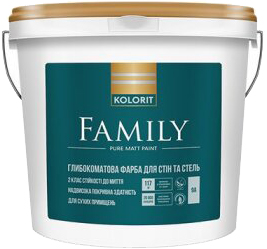 Строительная краска интерьерная Kolorit Family матовая 9 л Белая (IG9889160503/4823046203770)
Строительная краска интерьерная Kolorit Family матовая 9 л Белая (IG9889160503/4823046203770)