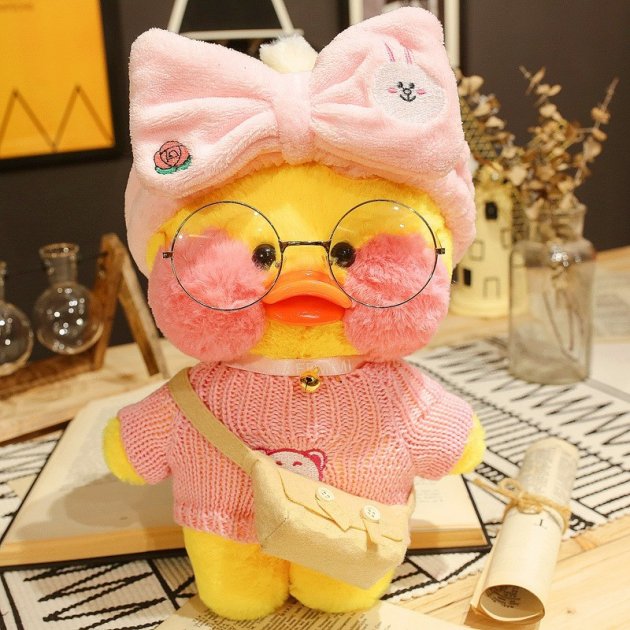 Мягкая игрушка Плюшевая Лалафанфан Уточка Lalafanfan Duck в одежде 30 см желтый розовый 4
Мягкая игрушка Плюшевая Лалафанфан Уточка Lalafanfan Duck в одежде 30 см желтый розовый 4