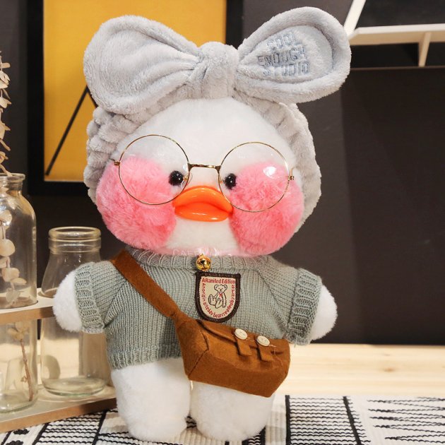 Мягкая игрушка Плюшевая Лалафанфан Уточка Lalafanfan Duck в одежде 30 см белый 2
Мягкая игрушка Плюшевая Лалафанфан Уточка Lalafanfan Duck в одежде 30 см белый 2