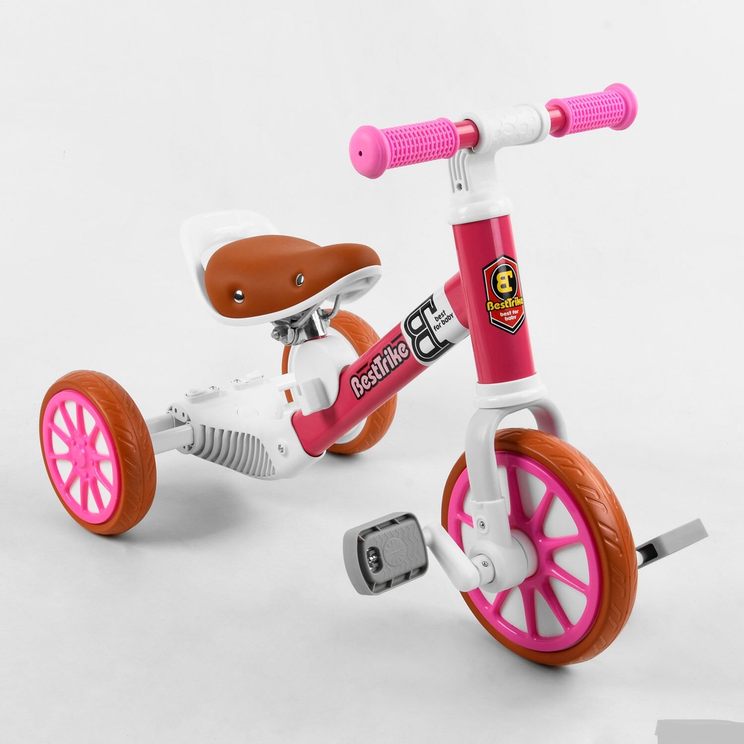 Велосипед 3-х колёсный 15996 "Best Trike", 2в1, велобег, металлическая рама, пено колесо Eva
Велосипед 3-х колёсный 15996 "Best Trike", 2в1, велобег, металлическая рама, пено колесо Eva