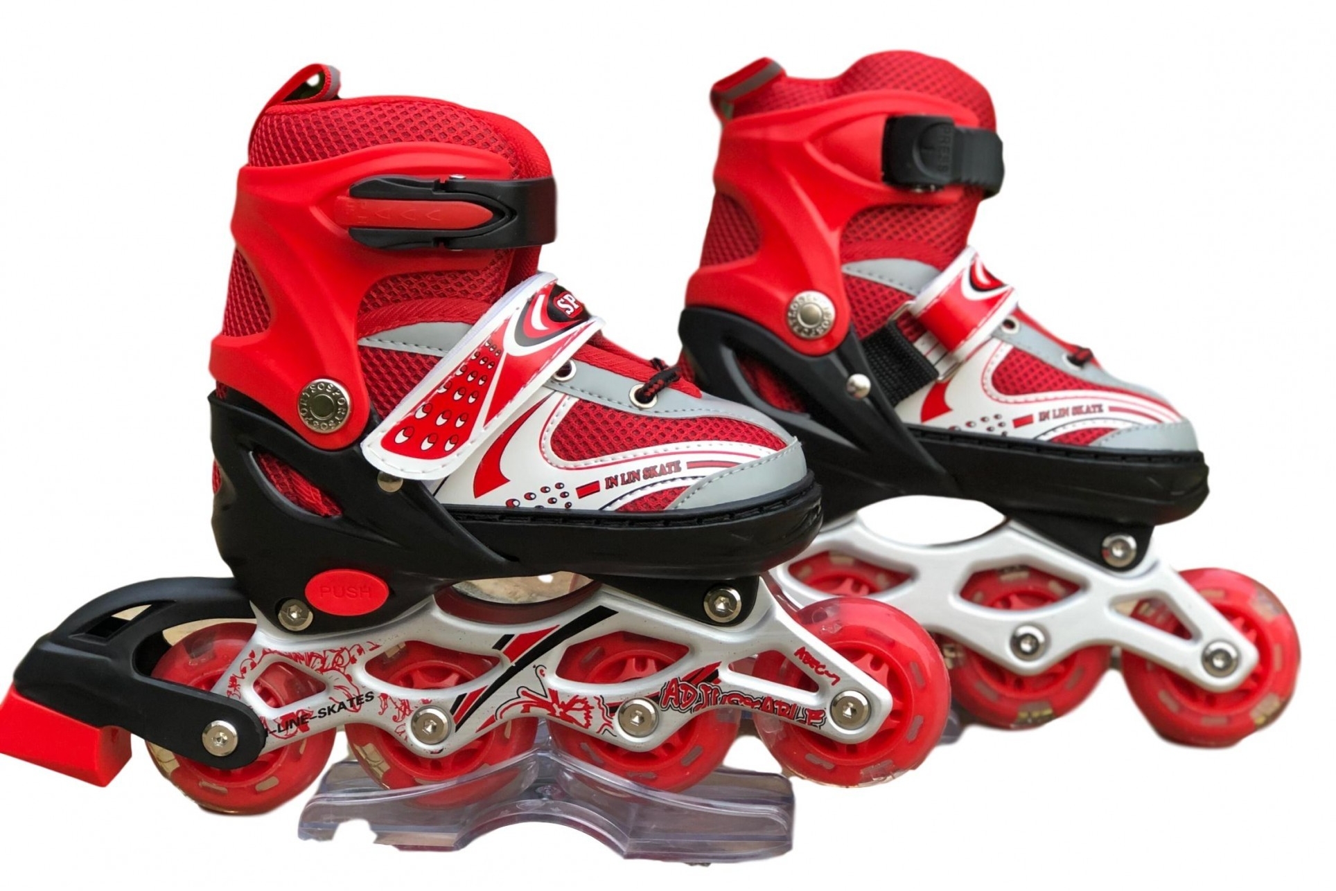 Роликовые коньки раздвижные In Lin Skate 129A Ролики с подсветкой колес (S 29-33) Красные
Роликовые коньки раздвижные In Lin Skate 129A Ролики с подсветкой колес (S 29-33) Красные